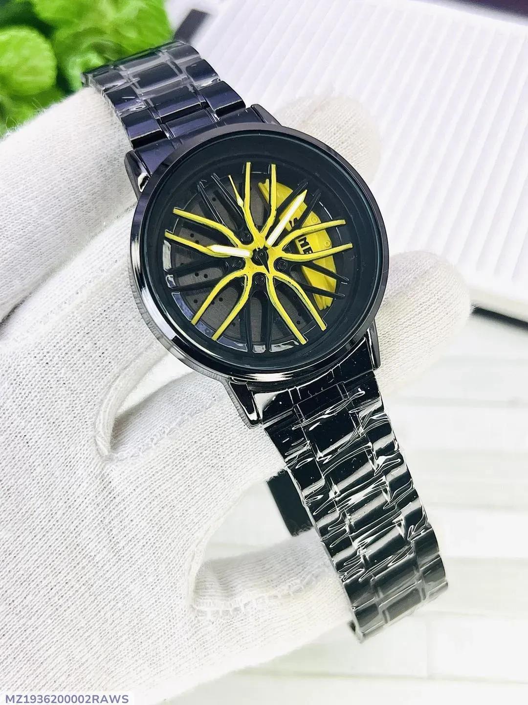 3D Rim Hub Sports Watch for Men