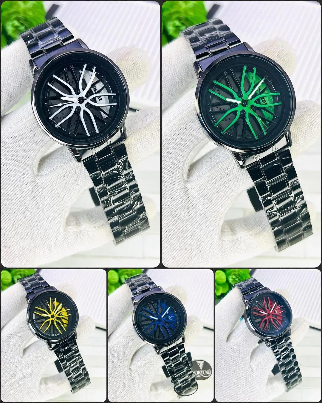 3D Rim Hub Sports Watch for Men