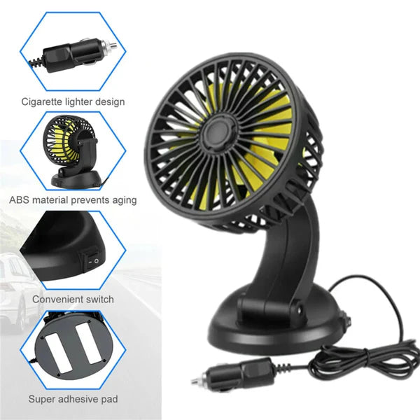 360 Rotatable Car Portable Fan