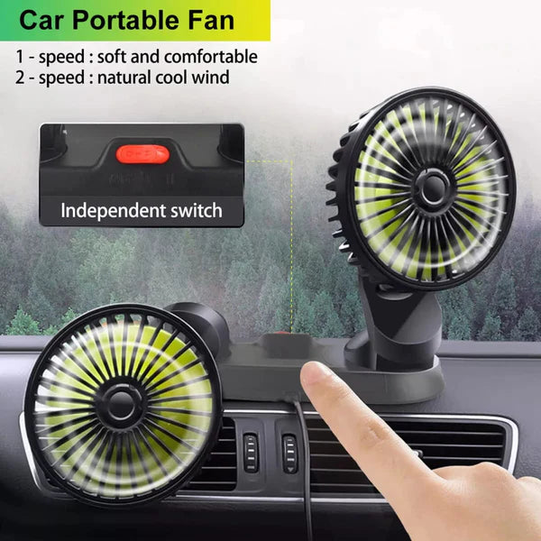 360 Rotatable Car Portable Fan
