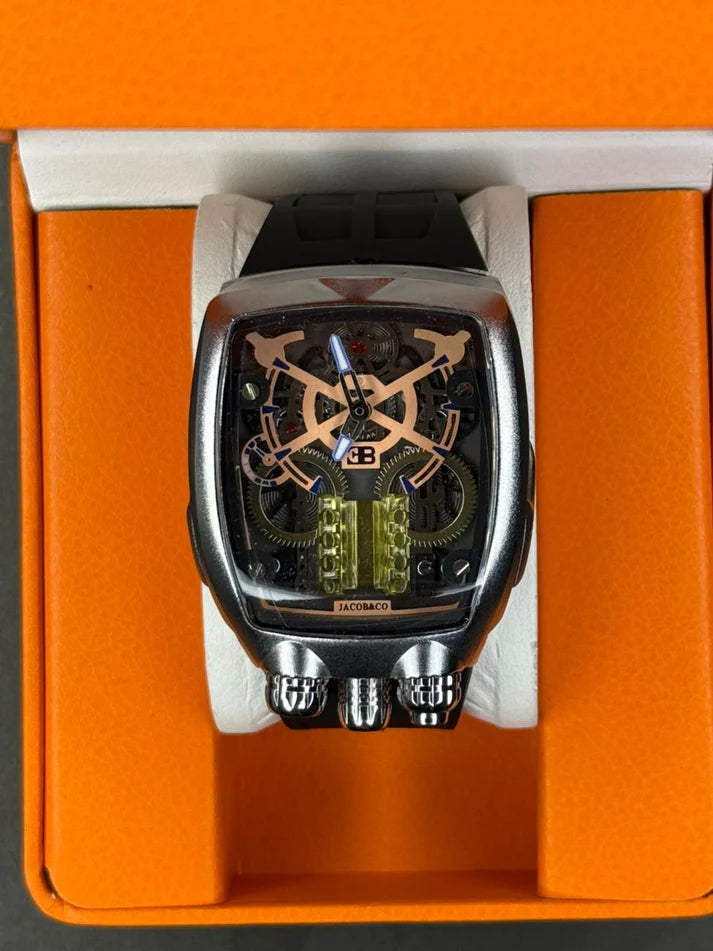 Bugatti Chiron Tourbillon Baguette | Rose Gold Jacob & Co.